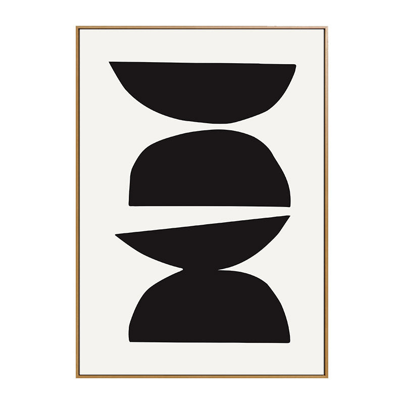 Vivolux | Illustration Muster Wandkunst Dekor Esszimmer Abstrakter Druck Leinwand in dunkler Farbe