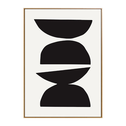 Vivolux | Illustration Muster Wandkunst Dekor Esszimmer Abstrakter Druck Leinwand in dunkler Farbe