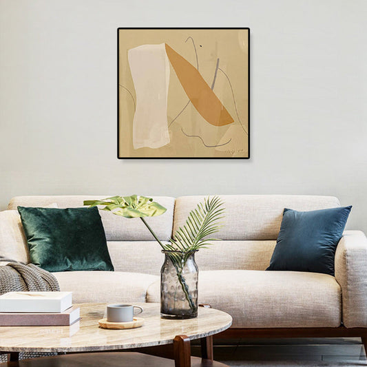 Vivolux | Ungleichmäßiges Muster Wandkunst Dekor Mädchen Schlafzimmer Abstrakte umwickelte Leinwand in Pastellfarbe