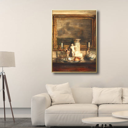 Vivolux | Gelbe Mid-Century Modern Malerei Schränke Stuff Wandkunst Druck für Hausinterieur