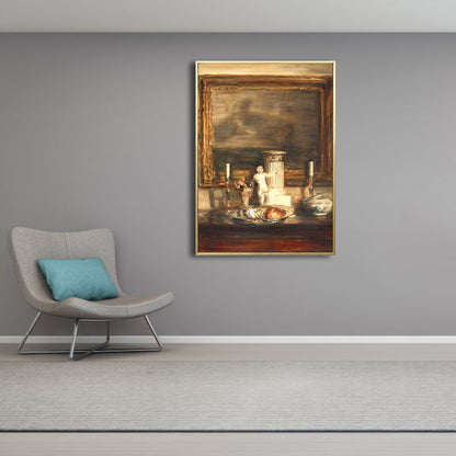 Vivolux | Gelbe Mid-Century Modern Malerei Schränke Stuff Wandkunst Druck für Hausinterieur