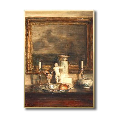 Vivolux | Gelbe Mid-Century Modern Malerei Schränke Stuff Wandkunst Druck für Hausinterieur