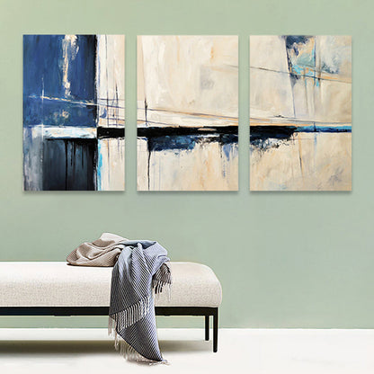 Vivolux | Devise Muster Wandkunst Dekor abstrakter Expressionismus Mehrteiliges Schlafzimmer Leinwanddruck