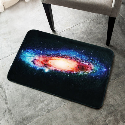 Vivolux | Creatieve Blauwe Hedendaagse Tapijt Polyester Melkwegpatroon Tapijt Wasbaar Hondvriendelijk Antislip Vloerkleed voor Kinderkamer