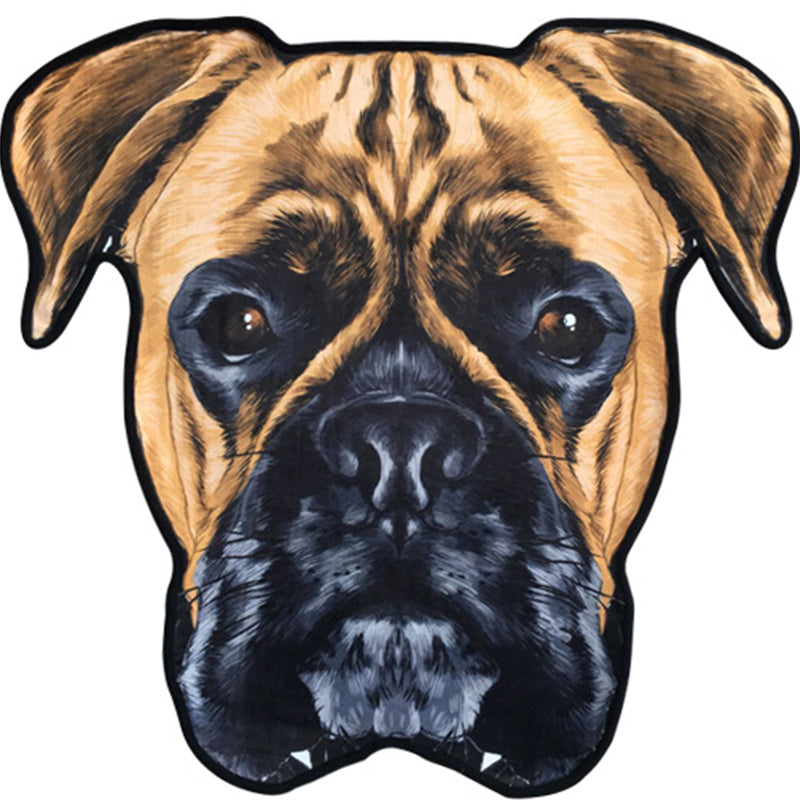 Vivolux | Kreativ Braun Zeitgenössisch Teppich Polyester Hundemuster Teppich Waschbar Haustierfreundlich Rutschfester Teppich für Kinderzimmer