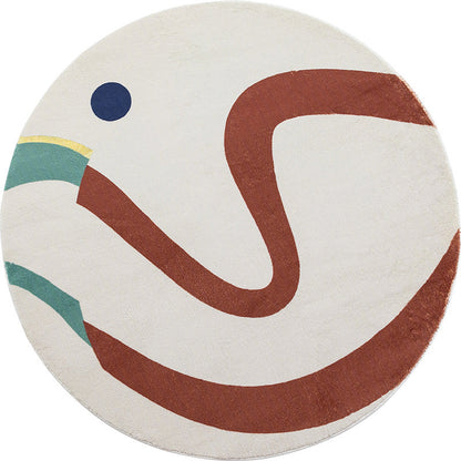 Vivolux | Groen und Weißes Abstractes Teppich Polyester Modernes Teppich Haustierfreundlich Waschbar Rutschfest Bereich Teppich für Wohnzimmer