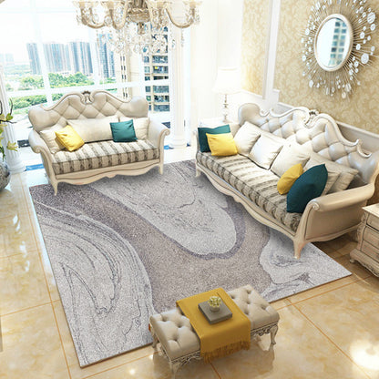 Vivolux | Multicolor Wohnzimmerteppich Industriell Aquarell Abstract Muster Teppich Polyester Waschbar Rutschfeste Unterlage Haustierfreundlicher Teppich