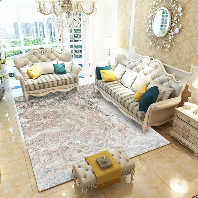 Vivolux | Multicolor Wohnzimmerteppich Industriell Aquarell Abstract Muster Teppich Polyester Waschbar Rutschfeste Unterlage Haustierfreundlicher Teppich