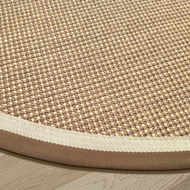 Vivolux | Brauner Wohnzimmerteppich Rustikale Kreismuster Teppich Sisal Waschbar Rutschfeste Unterlage Haustierfreundlicher Teppich