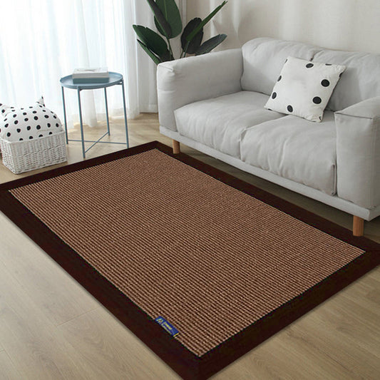 Vivolux | Casual Eenvoudig Tapijt Bruin Landelijk Tapijt Jute Huisdiervriendelijk Wasbaar Antislip Vloerkleed voor Decoratie