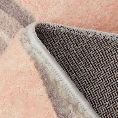 Vivolux | Kreativer Farbkasten Indoor-Teppich Pink Minimalistischer Teppich Polyester Haustierfreundlicher Waschbarer Bereichsteppich zur Dekoration