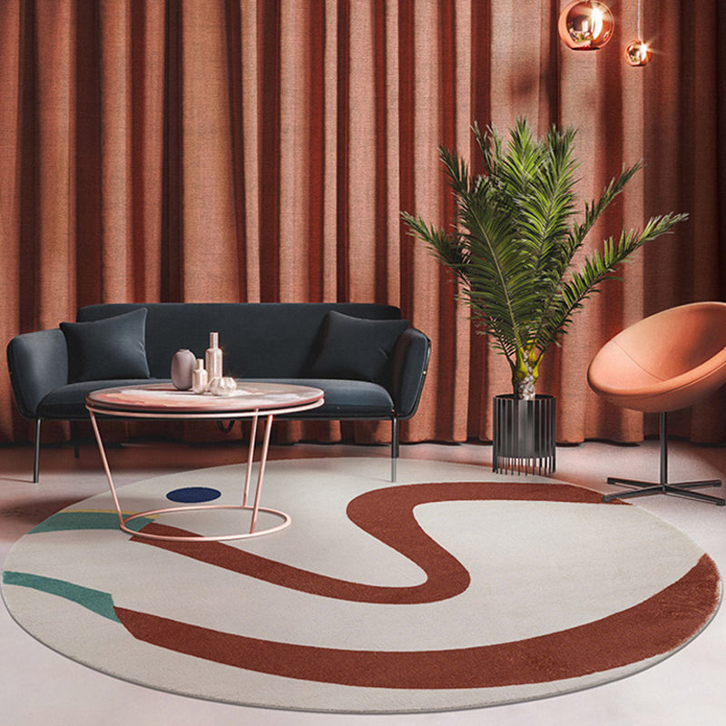 Vivolux | Stylish Color Block Carpet Multicolor Minimalist Carpet Polyester Pet Friendly Washable Anti-Slip Area Rug for Bedroom