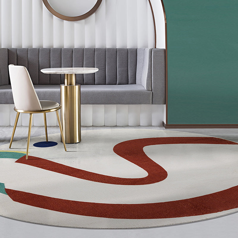 Vivolux | Stylish Color Block Carpet Multicolor Minimalist Carpet Polyester Pet Friendly Washable Anti-Slip Area Rug for Bedroom