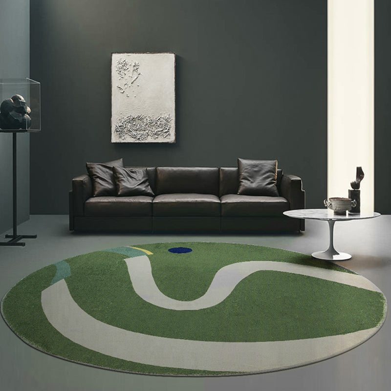 Vivolux | Stylish Color Block Carpet Multicolor Minimalist Carpet Polyester Pet Friendly Washable Anti-Slip Area Rug for Bedroom