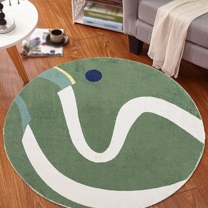 Vivolux | Stylish Color Block Carpet Multicolor Minimalist Carpet Polyester Pet Friendly Washable Anti-Slip Area Rug for Bedroom