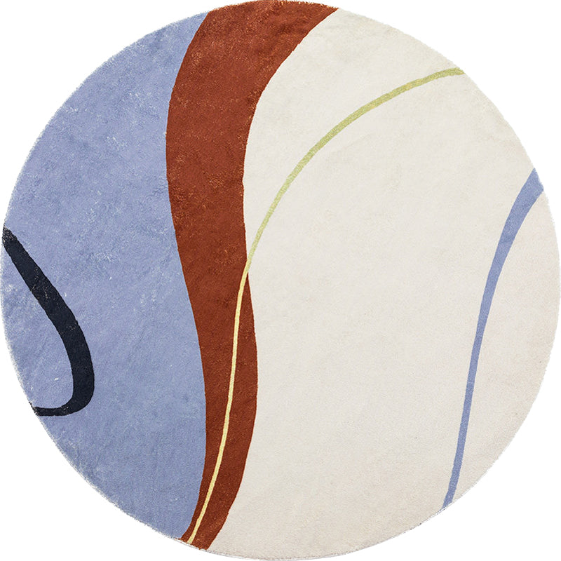 Vivolux | Stylish Color Block Carpet Multicolor Minimalist Carpet Polyester Pet Friendly Washable Anti-Slip Area Rug for Bedroom