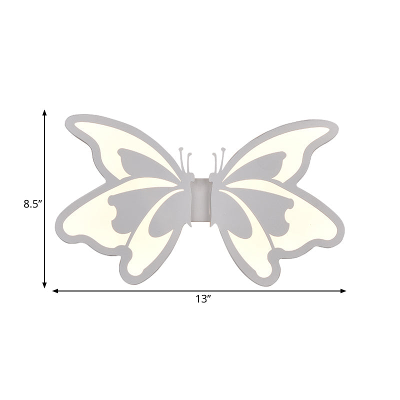 Vivolux | Flach Cartoon-Form Wandlampe Moderne stilvolle Acryl-LED-Wandleuchte in Weiß für Treppen
