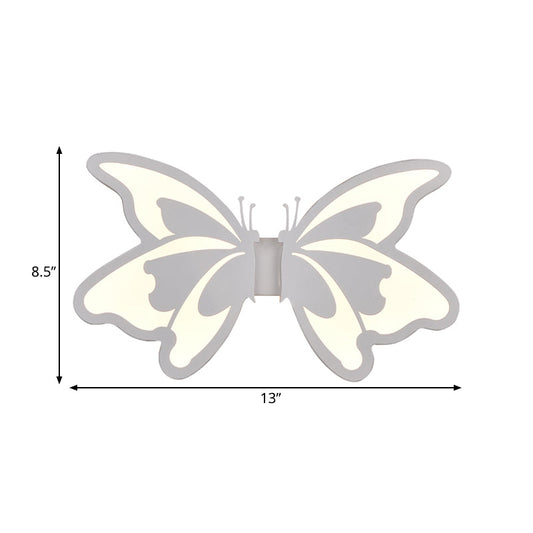 Vivolux | Flach Cartoon-Form Wandlampe Moderne stilvolle Acryl-LED-Wandleuchte in Weiß für Treppen