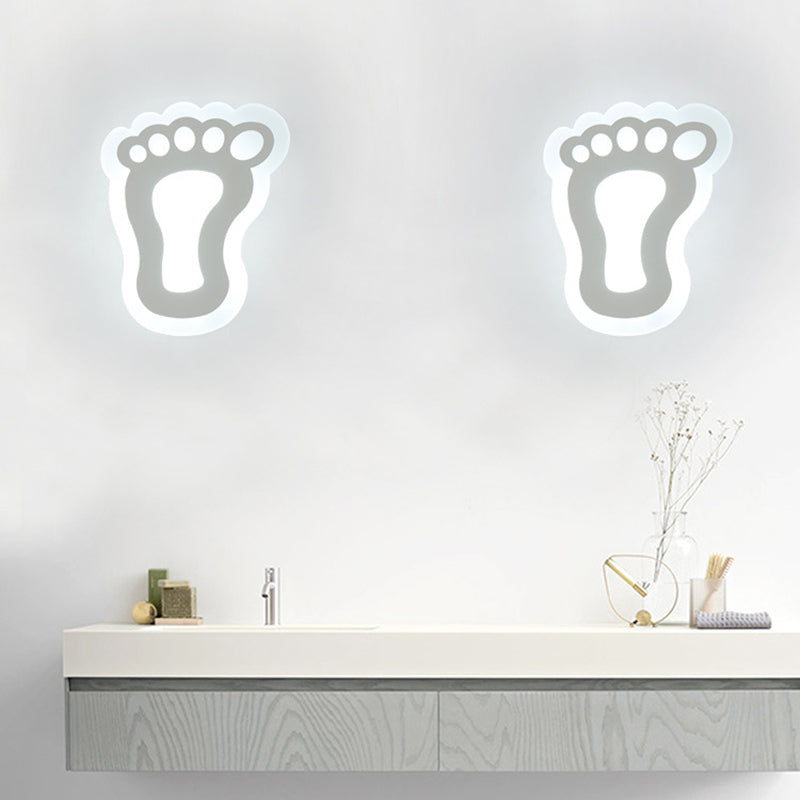 Vivolux | Flach Cartoon-Form Wandlampe Moderne stilvolle Acryl-LED-Wandleuchte in Weiß für Treppen