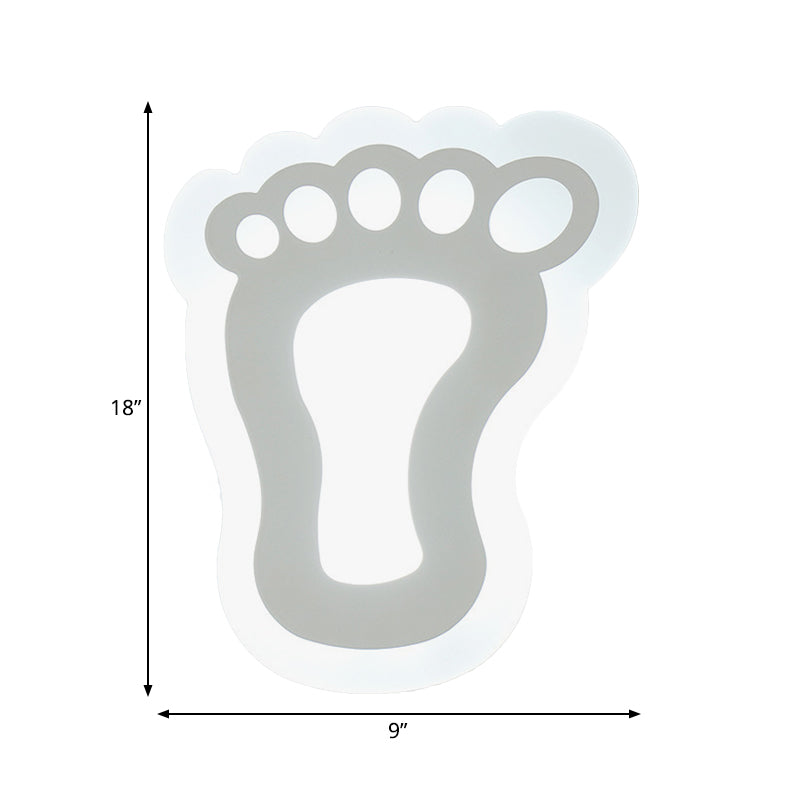 Vivolux | Flach Cartoon-Form Wandlampe Moderne stilvolle Acryl-LED-Wandleuchte in Weiß für Treppen