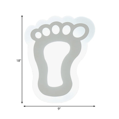 Vivolux | Flach Cartoon-Form Wandlampe Moderne stilvolle Acryl-LED-Wandleuchte in Weiß für Treppen