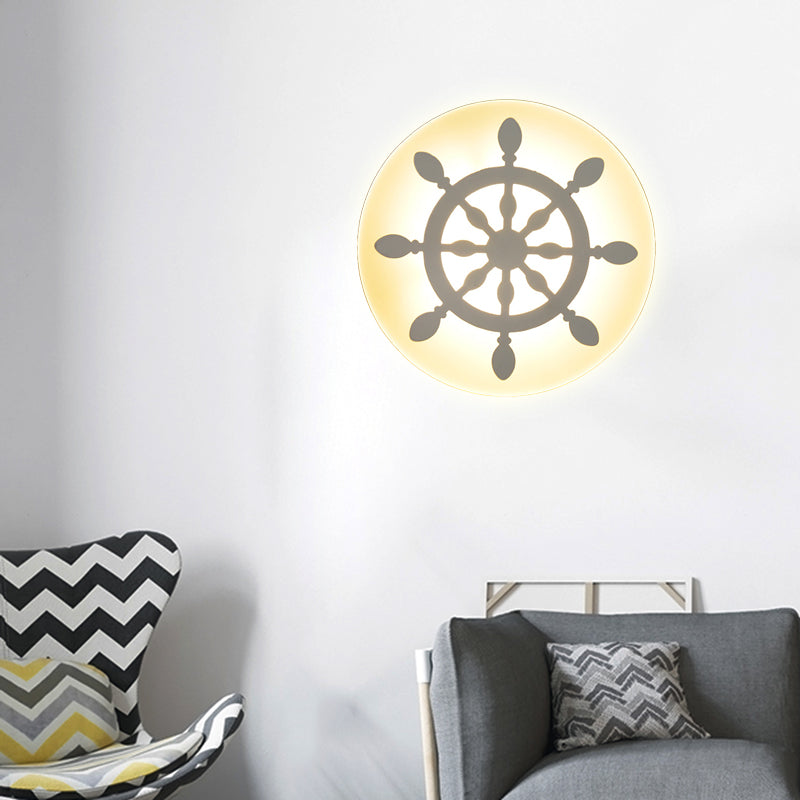 Vivolux | Flach Cartoon-Form Wandlampe Moderne stilvolle Acryl-LED-Wandleuchte in Weiß für Treppen