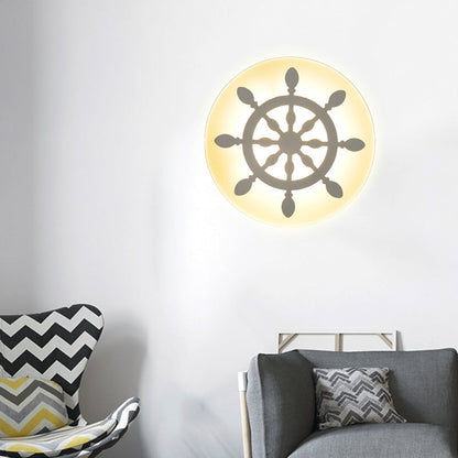 Vivolux | Flach Cartoon-Form Wandlampe Moderne stilvolle Acryl-LED-Wandleuchte in Weiß für Treppen