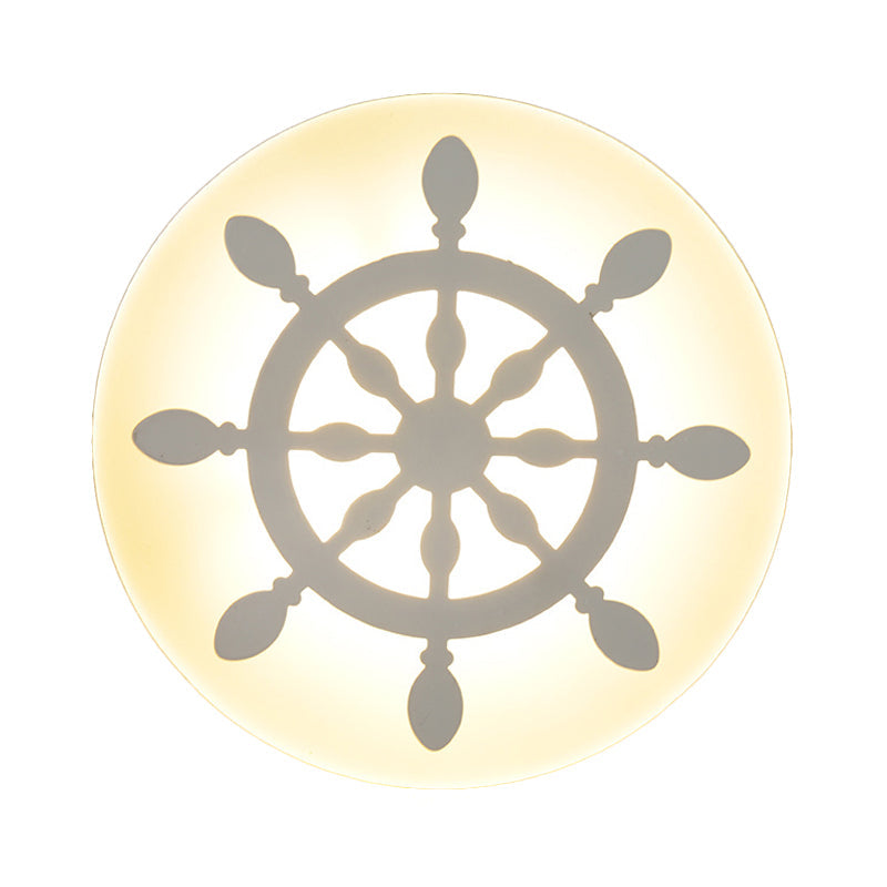 Vivolux | Flach Cartoon-Form Wandlampe Moderne stilvolle Acryl-LED-Wandleuchte in Weiß für Treppen