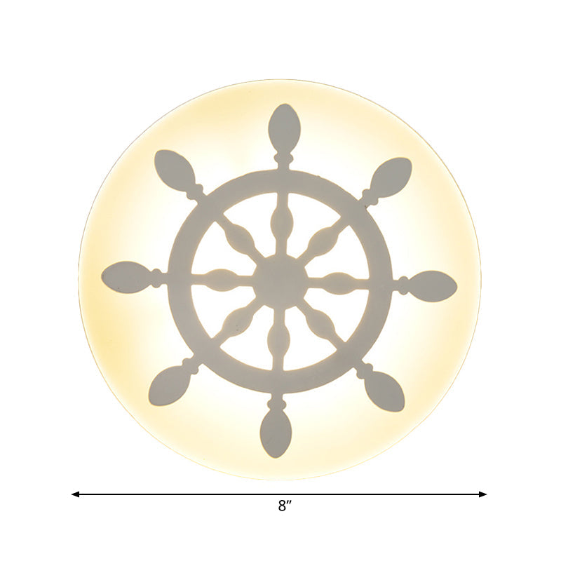 Vivolux | Flach Cartoon-Form Wandlampe Moderne stilvolle Acryl-LED-Wandleuchte in Weiß für Treppen