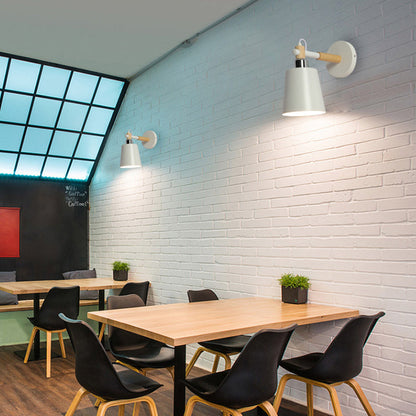 Vivolux | Monochrome Bucket Wandlicht Een Hoofd Nordic Stil Metaal Wandlamp voor Restaurant