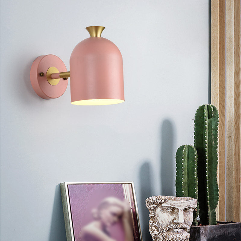 Vivolux | Kop Shade Eetkamer Wandlamp Metaal 1 Gloeilamp Nordische Stil Wandlampe mit Macaron Farbe