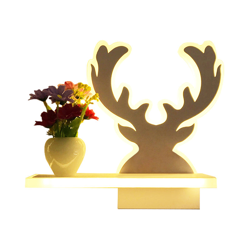 Vivolux | Volwassen Kind Slaapkamer Wandlamp met Plank Acryl Hedendaagse Wandlamp in Wit