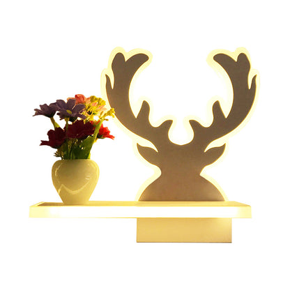 Vivolux | Volwassen Kind Slaapkamer Wandlamp met Plank Acryl Hedendaagse Wandlamp in Wit