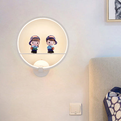 Vivolux | Witte Ring LED Wandlamp Hedendaagse Acryl Wandlamp voor Woonkamer