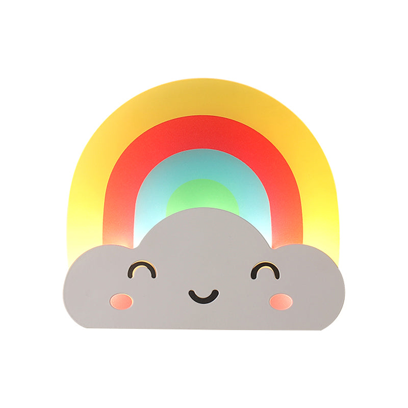 Vivolux | Kinder Regenbogen Wolke Sconcelicht Acryl Multi-Farbe Wandlampe für Baby Schlafzimmer Flur