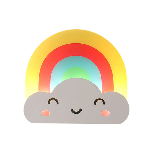 Vivolux | Kinder Regenbogen Wolke Sconcelicht Acryl Multi-Farbe Wandlampe für Baby Schlafzimmer Flur