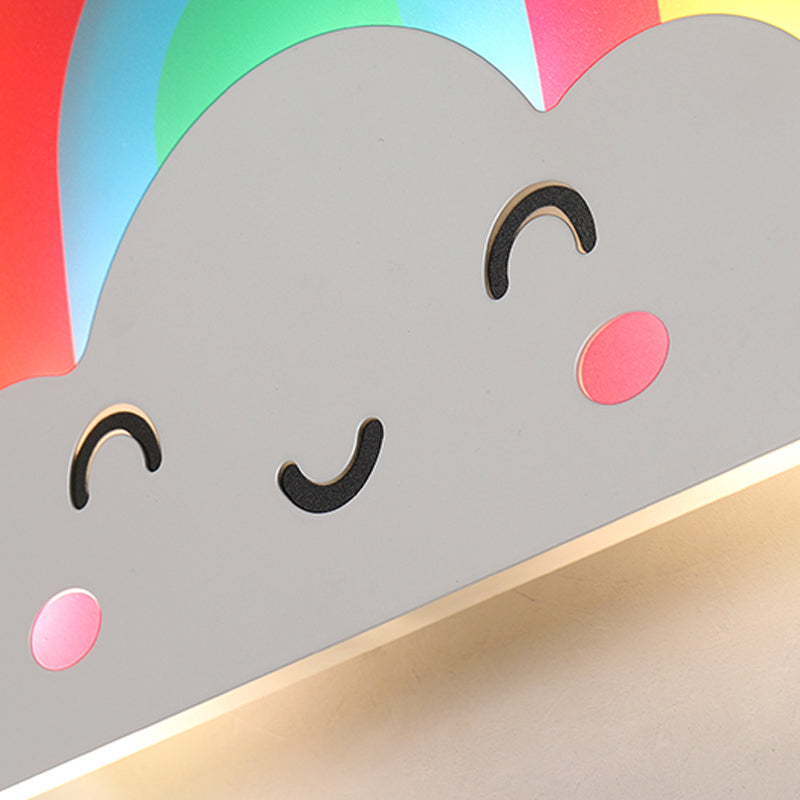 Vivolux | Kinder Regenbogen Wolke Sconcelicht Acryl Multi-Farbe Wandlampe für Baby Schlafzimmer Flur