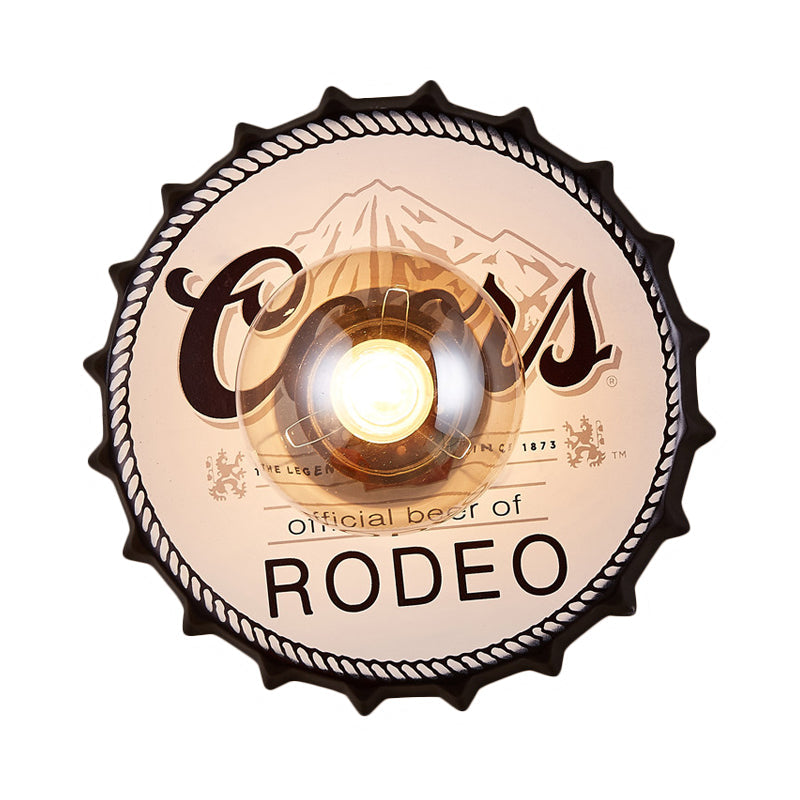 Vivolux | Antike Stil LED Wandleuchte Flaschendeckel Form Metall Wandlicht für Restaurant Bar