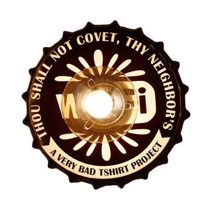 Vivolux | Antike Stil LED Wandleuchte Flaschendeckel Form Metall Wandlicht für Restaurant Bar