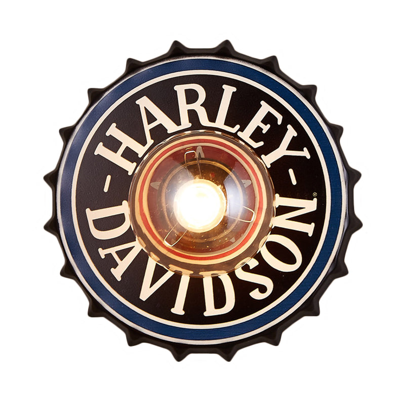 Vivolux | Antike Stil LED Wandleuchte Flaschendeckel Form Metall Wandlicht für Restaurant Bar