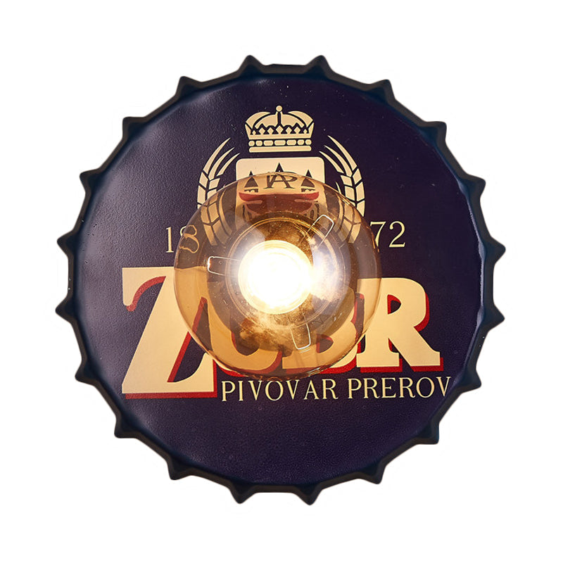 Vivolux | Antike Stil LED Wandleuchte Flaschendeckel Form Metall Wandlicht für Restaurant Bar