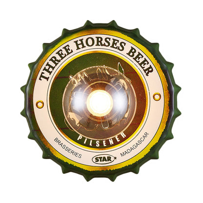 Vivolux | Antike Stil LED Wandleuchte Flaschendeckel Form Metall Wandlicht für Restaurant Bar