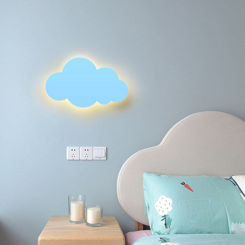 Vivolux | Macaron Stil Wolken Wandleuchte Metall Unterton LED Wandleuchte für Kinderzimmer