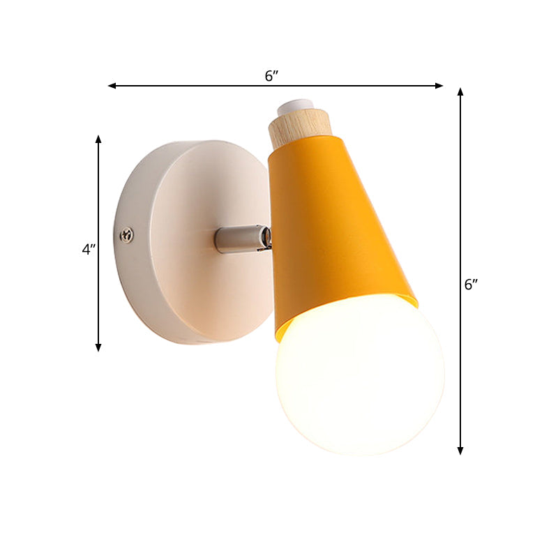 Vivolux | Draaibare Macaron Zoete Kegel Wandlamp 1 Hoofd Metaal Wandverlichting voor Kinderkamer