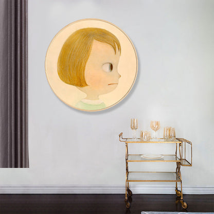 Vivolux | Weiche Farb Cartoon Kinder Malfigur Moderne Kunst Texturiert Leinwand für Hausinterieur