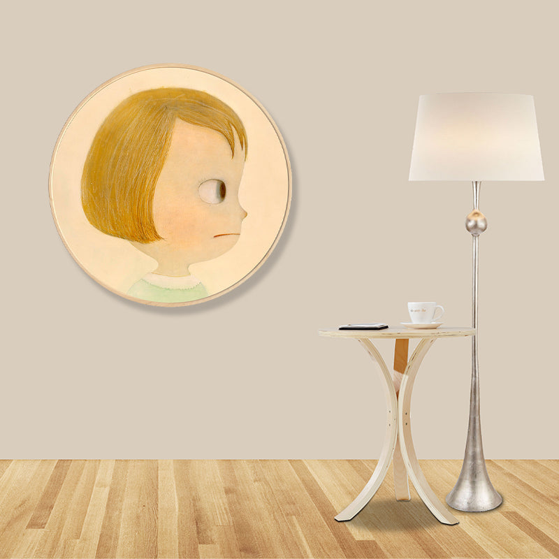 Vivolux | Weiche Farb Cartoon Kinder Malfigur Moderne Kunst Texturiert Leinwand für Hausinterieur