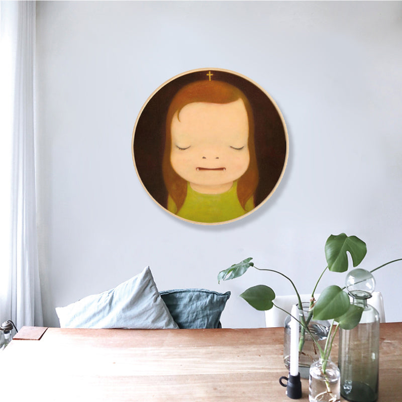 Vivolux | Weiche Farb Cartoon Kinder Malfigur Moderne Kunst Texturiert Leinwand für Hausinterieur