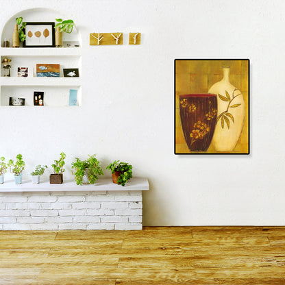 Vivolux | Einzigartiger Blumenvase Leinwand Kunstdruck für Mädchenzimmer in Pastellfarben, mehrere Größen