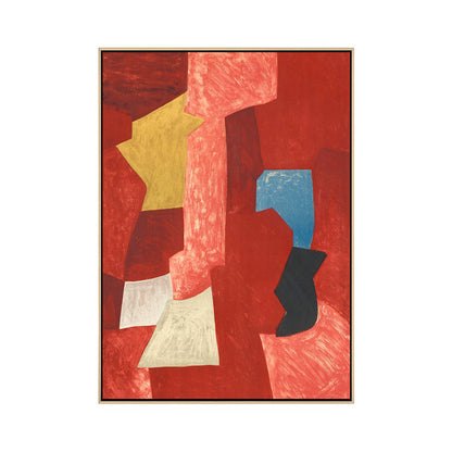 Vivolux | Handgedruckte grafische Leinwandkunst weiche Farbdrucke abstrakte Wanddekoration für das Wohnzimmer