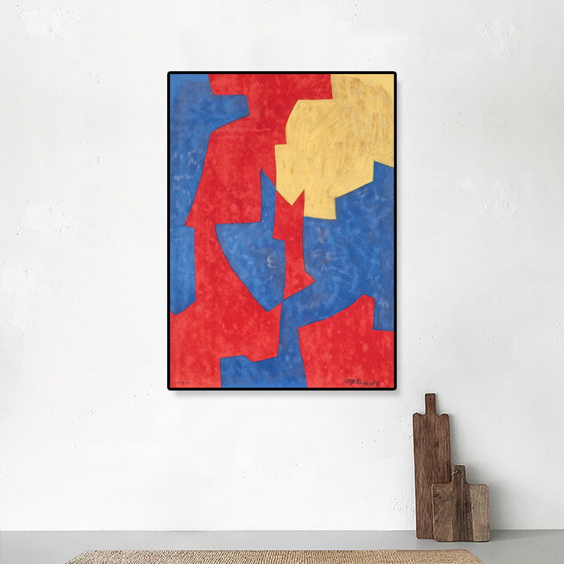 Vivolux | Handgedruckte grafische Leinwandkunst weiche Farbdrucke abstrakte Wanddekoration für das Wohnzimmer